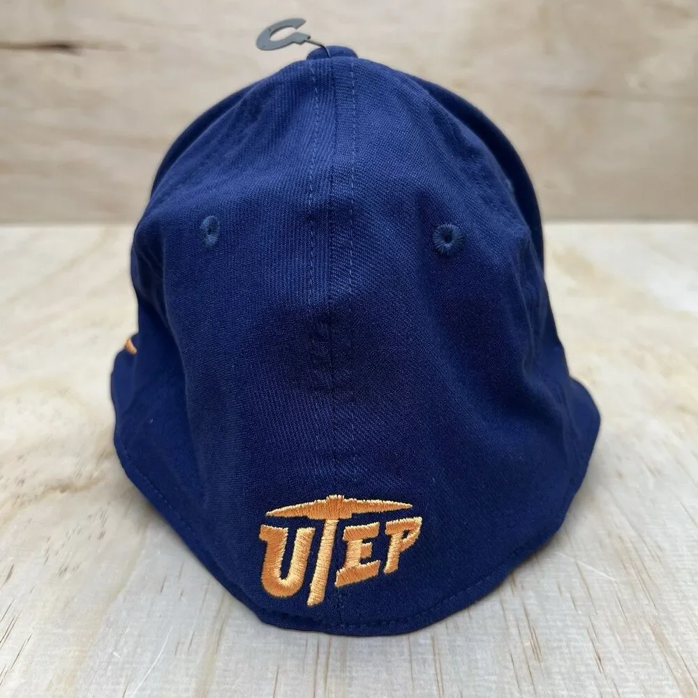 NEW S/M UTEP Miners Nike Classic99 Flex Fit Fitted Cap Hat Blue